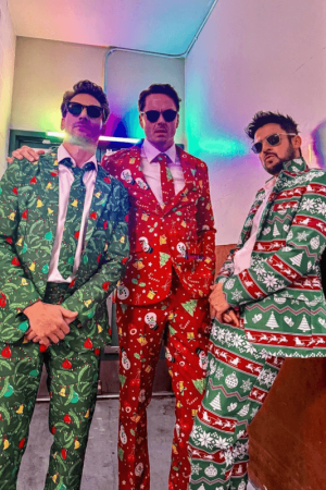 Tyler Hynes Paul Campbell and Andrew Walker Three Wisest Men Christmas Suits