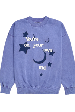You're On Your Own Kid Purple Crewneck Sweatshirt