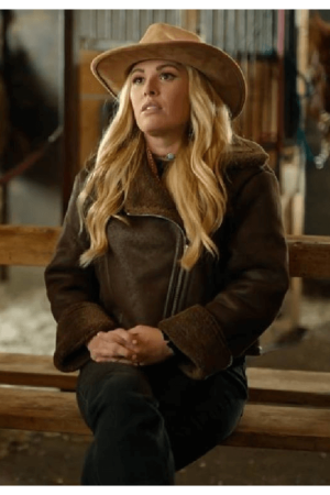A Wild West Christmas Natalie Hall Brown Suede Jacket