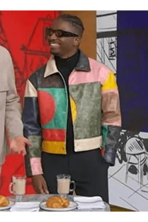Good Morning America Samuel Arnold Multicolor Leather Jacket