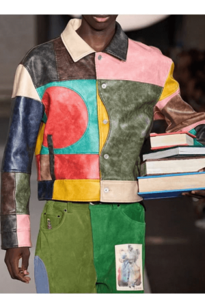 Good Morning America Samuel Arnold Multicolor Leather Jacket