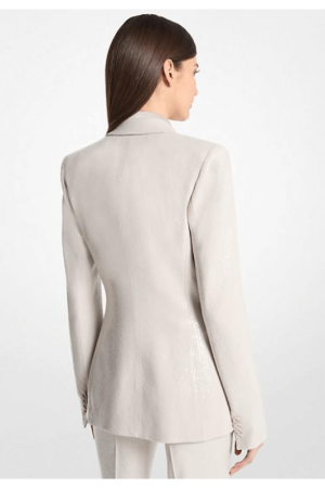 The Voice S28 Reba McEntire Cream Sequined Blazer