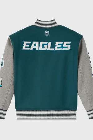 NFL 2025 Philadelphia Eagles Green Varsity Jacket
