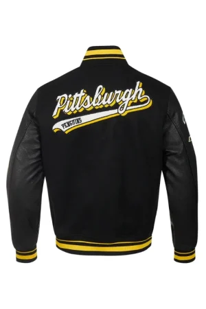 NHL Pittsburgh Penguins Black Wool Varsity Jacket