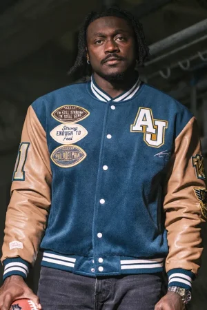 Philadelphia Eagles AJ Brown Wool Varsity Jacket