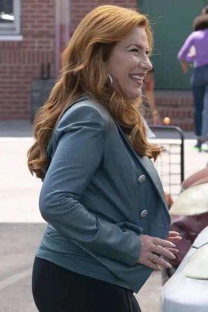 Abbott Elementary S05 Melissa Schemmenti Leather Blazer