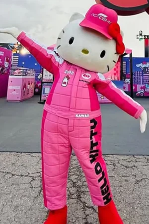 F1 Academy x Hello Kitty Pink Quilted JumpSuit