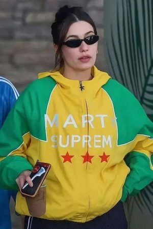 Hailey Bieber Marty Supreme Jacket
