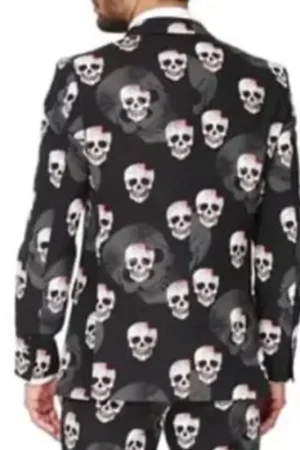 Skull Printed Halloween Blazer