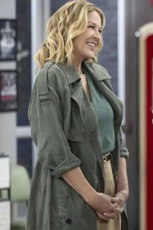 Jenna Elfman Shifting Gears 2025 Green Coat