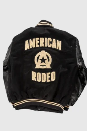 American Rodeo Black Wool Varsity Jacket