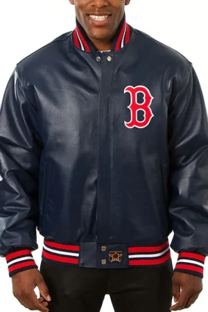 MLB Boston Red Sox Leather Varsity Jacket