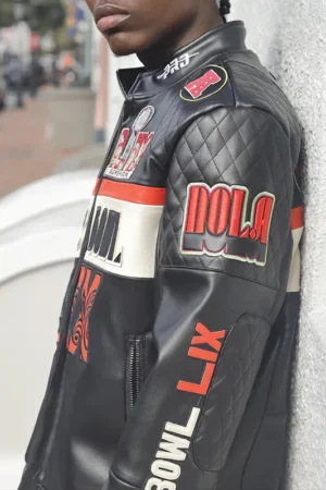 NFL Super Bowl LIX Men Black Leather Jacket