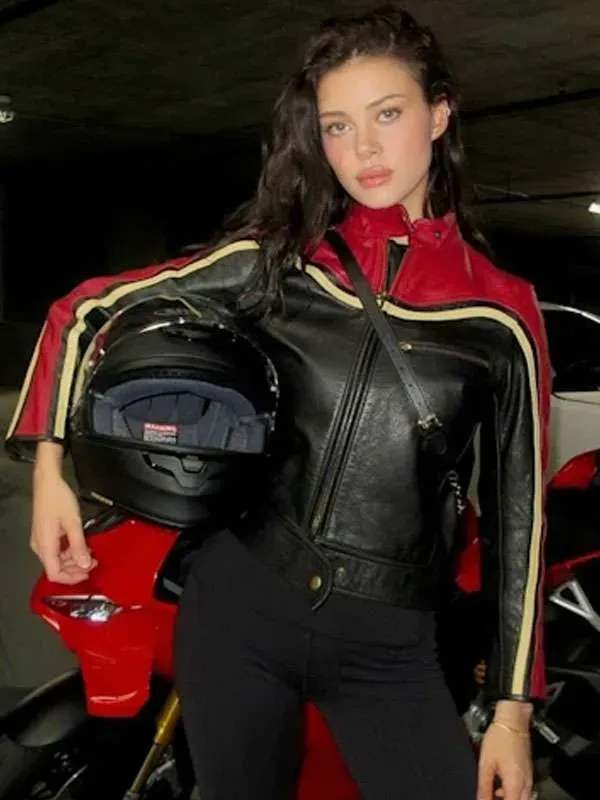 Nicola Peltz Cafe Racer Leather Jacket Nicola Peltz Cafe Racer Leather Jacket