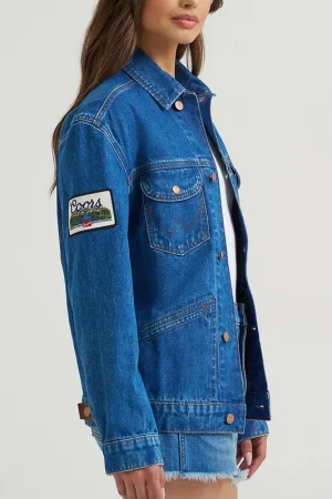 Rodeo Cowboy Coors Western Blue Denim Jacket