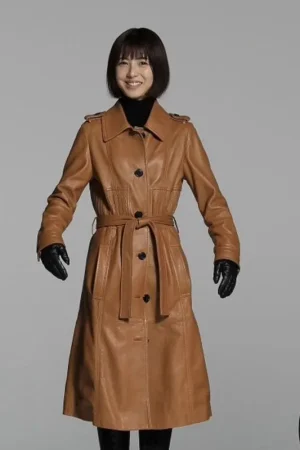 Minami Hamabe Shin Kamen Rider Leather Trench Coat