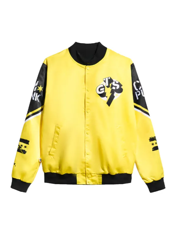 WWE CM Punk GTS Yellow Bomber Jacket WWE CM Punk GTS Yellow Bomber Jacket
