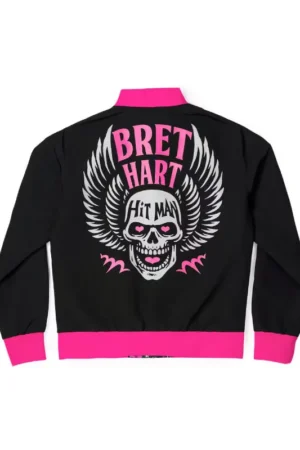 WWE Bret Hart Black Reversible Bomber Jacket