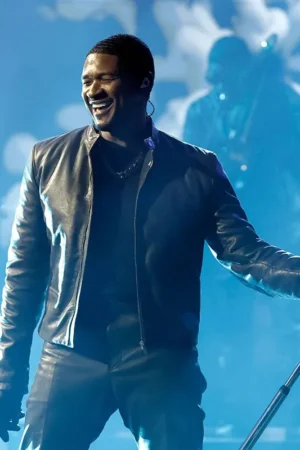 Usher Super Bowl Halftime Leather Jacket