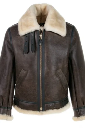 B-3 Sheepskin Leather Bomber Jacket