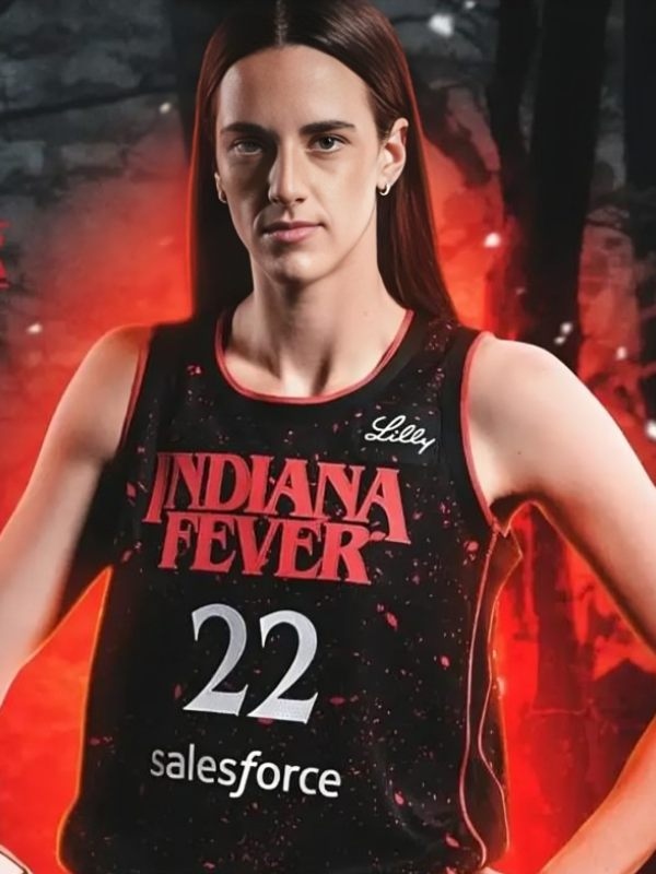 Caitlin Clark Indiana Fever Stranger Things Black Jersey Caitlin Clark Indiana Fever Stranger Things Black Jersey