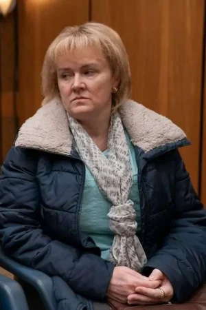 Half Man S01 Maura Blue Shearling Jacket