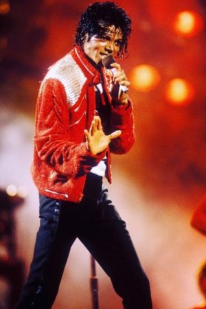 Michael Jackson Victory Tour Beat it Red Lame Jacket