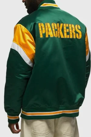 NFL Green Bay Packers Green Varsity Jacket